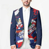 Dominican Republic Independence Day Blazer 27th February Coat Of Arms Grunge Texture