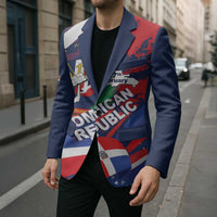 Dominican Republic Independence Day Blazer 27th February Coat Of Arms Grunge Texture