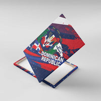 Dominican Republic Independence Day Canvas Wall Art 27th February Coat Of Arms Grunge Texture