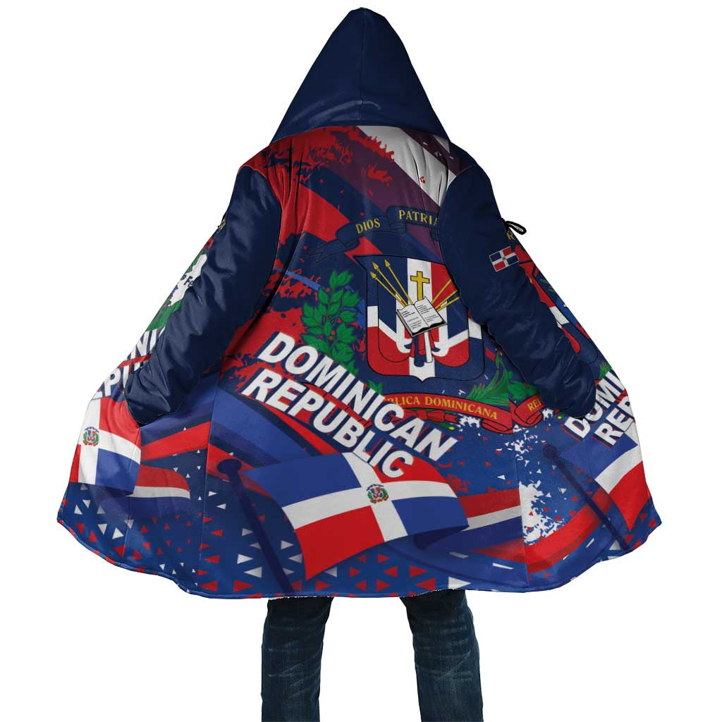 Dominican Republic Independence Day Cloak 27th February Coat Of Arms Grunge Texture