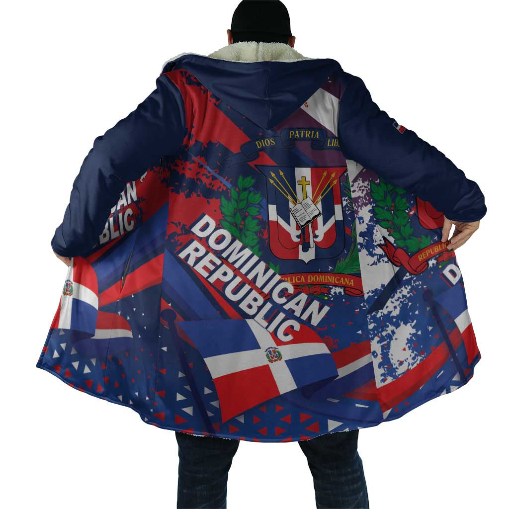 Dominican Republic Independence Day Cloak 27th February Coat Of Arms Grunge Texture