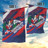 Dominican Republic Independence Day Garden Flag 27th February Coat Of Arms Grunge Texture
