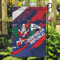 Dominican Republic Independence Day Garden Flag 27th February Coat Of Arms Grunge Texture
