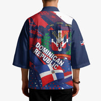 Dominican Republic Independence Day Kimono 27th February Coat Of Arms Grunge Texture