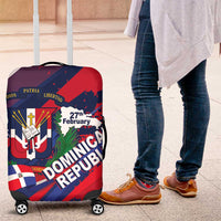 Dominican Republic Independence Day Luggage Cover 27th February Coat Of Arms Grunge Texture