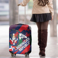 Dominican Republic Independence Day Luggage Cover 27th February Coat Of Arms Grunge Texture