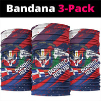 Dominican Republic Independence Day Neck Gaiter 27th February Coat Of Arms Grunge Texture