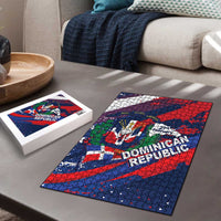 Dominican Republic Independence Day Puzzle 27th February Coat Of Arms Grunge Texture