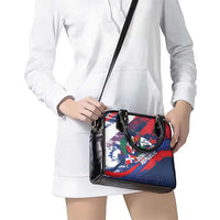 Dominican Republic Independence Day Shoulder Handbag 27th February Coat Of Arms Grunge Texture