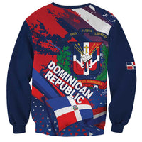 Dominican Republic Independence Day Sweatshirt 27th February Coat Of Arms Grunge Texture