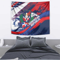 Dominican Republic Independence Day Tapestry 27th February Coat Of Arms Grunge Texture