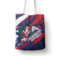 Dominican Republic Independence Day Tote Bag 27th February Coat Of Arms Grunge Texture