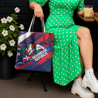 Dominican Republic Independence Day Tote Bag 27th February Coat Of Arms Grunge Texture