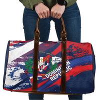 Dominican Republic Independence Day Travel Bag 27th February Coat Of Arms Grunge Texture