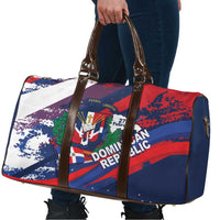 Dominican Republic Independence Day Travel Bag 27th February Coat Of Arms Grunge Texture
