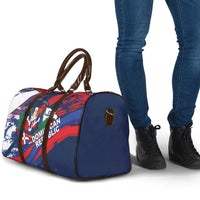 Dominican Republic Independence Day Travel Bag 27th February Coat Of Arms Grunge Texture