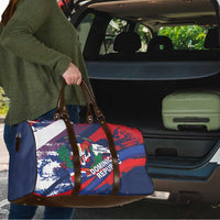 Dominican Republic Independence Day Travel Bag 27th February Coat Of Arms Grunge Texture