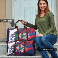 Dominican Republic Independence Day Travel Bag 27th February Coat Of Arms Grunge Texture