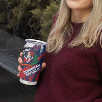Dominican Republic Independence Day Tumbler Cup 27th February Coat Of Arms Grunge Texture