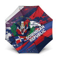 Dominican Republic Independence Day Umbrella 27th February Coat Of Arms Grunge Texture
