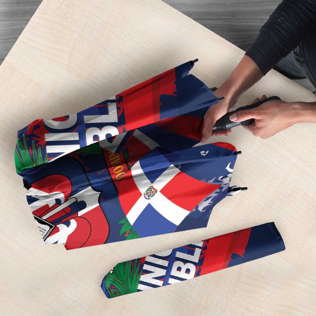 Dominican Republic Independence Day Umbrella 27th February Coat Of Arms Grunge Texture