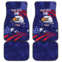 Custom USA Ice Hockey Car Mats United States Eagle Mascot