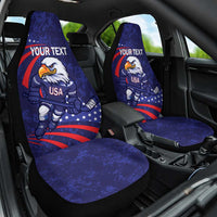 Custom USA Ice Hockey Car Seat Cover United States Eagle Mascot