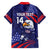 Custom USA Ice Hockey Family Matching Summer Maxi Dress and Hawaiian Shirt United States Eagle Mascot