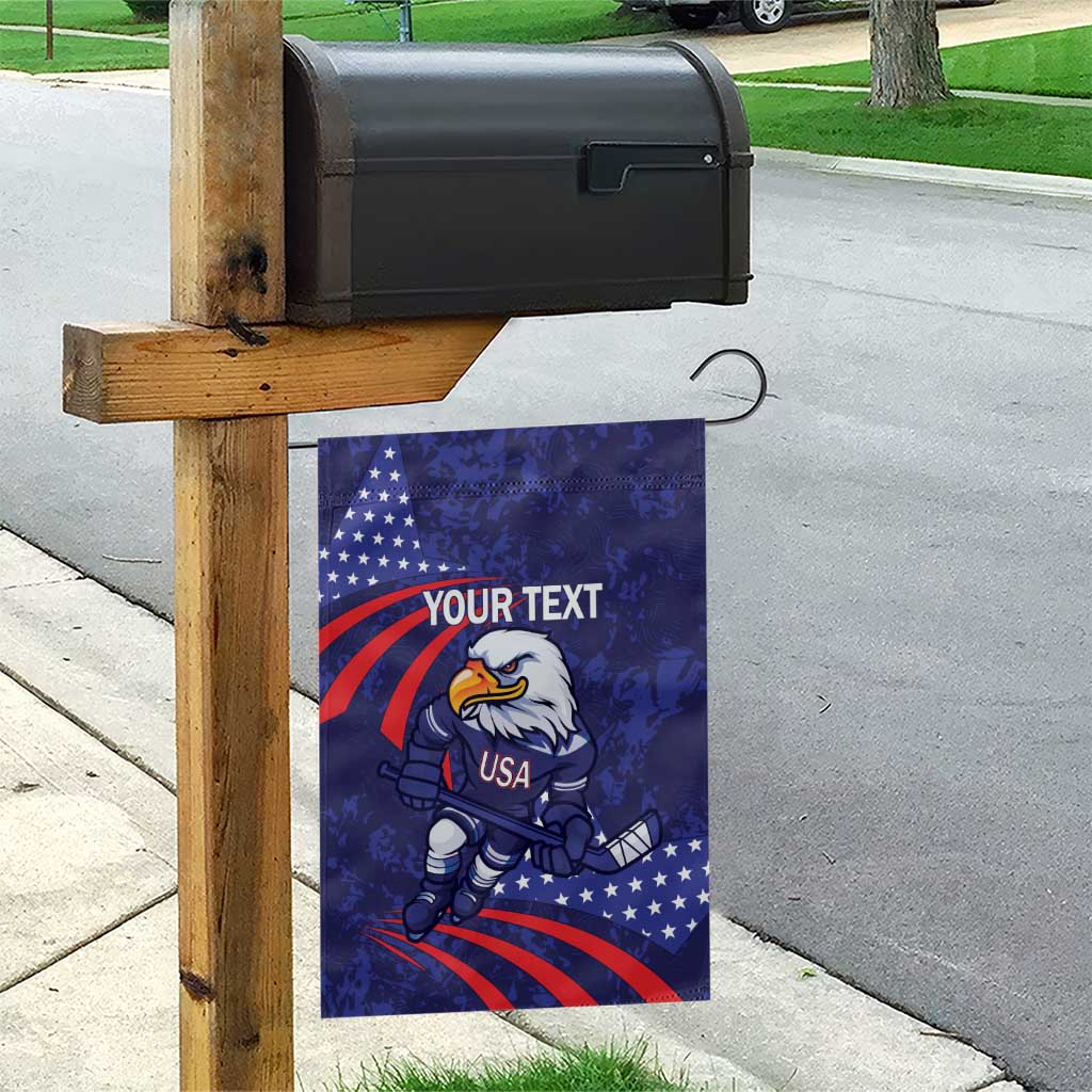 Custom USA Ice Hockey Garden Flag United States Eagle Mascot