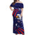Custom USA Ice Hockey Off Shoulder Maxi Dress United States Eagle Mascot