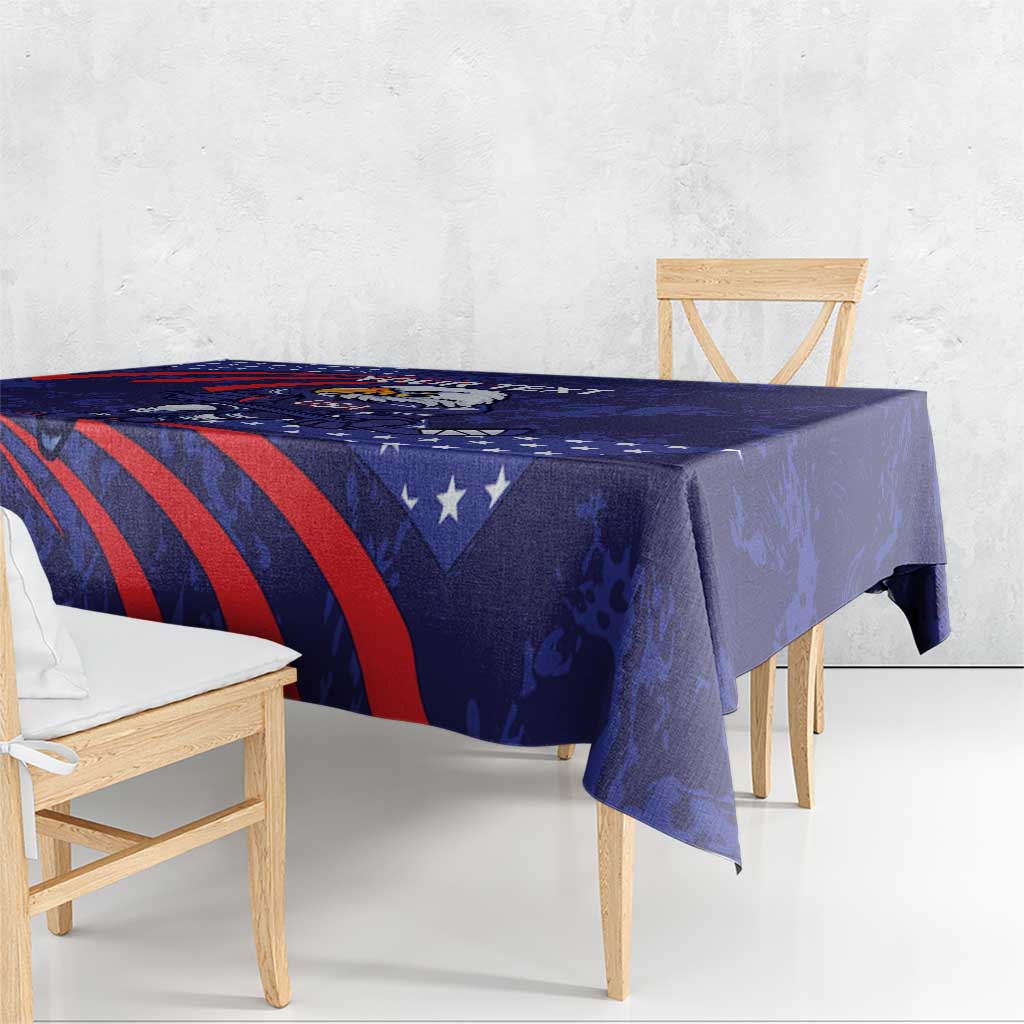 Custom USA Ice Hockey Tablecloth United States Eagle Mascot