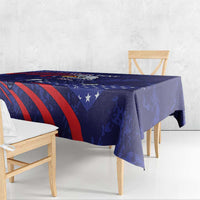 Custom USA Ice Hockey Tablecloth United States Eagle Mascot