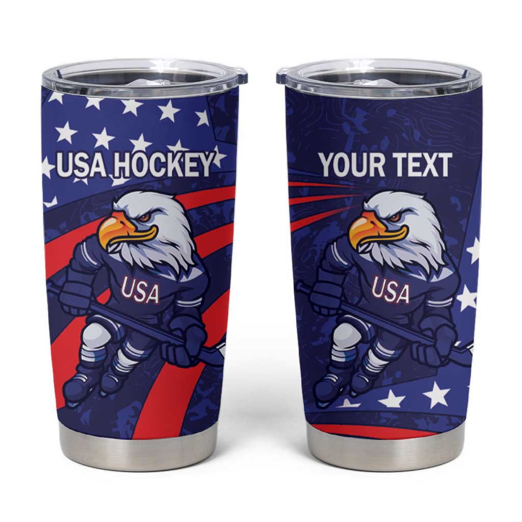 Custom USA Ice Hockey Tumbler Cup United States Eagle Mascot