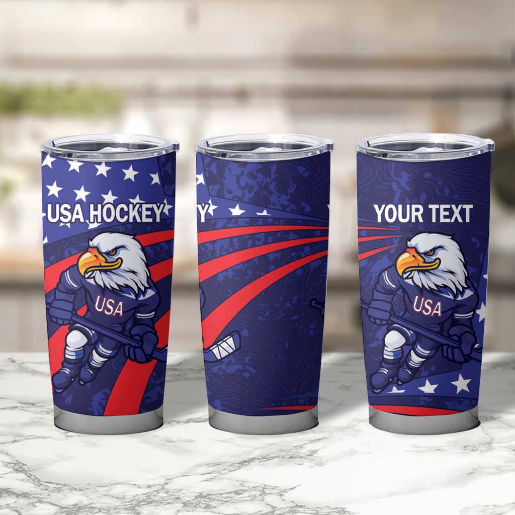 Custom USA Ice Hockey Tumbler Cup United States Eagle Mascot