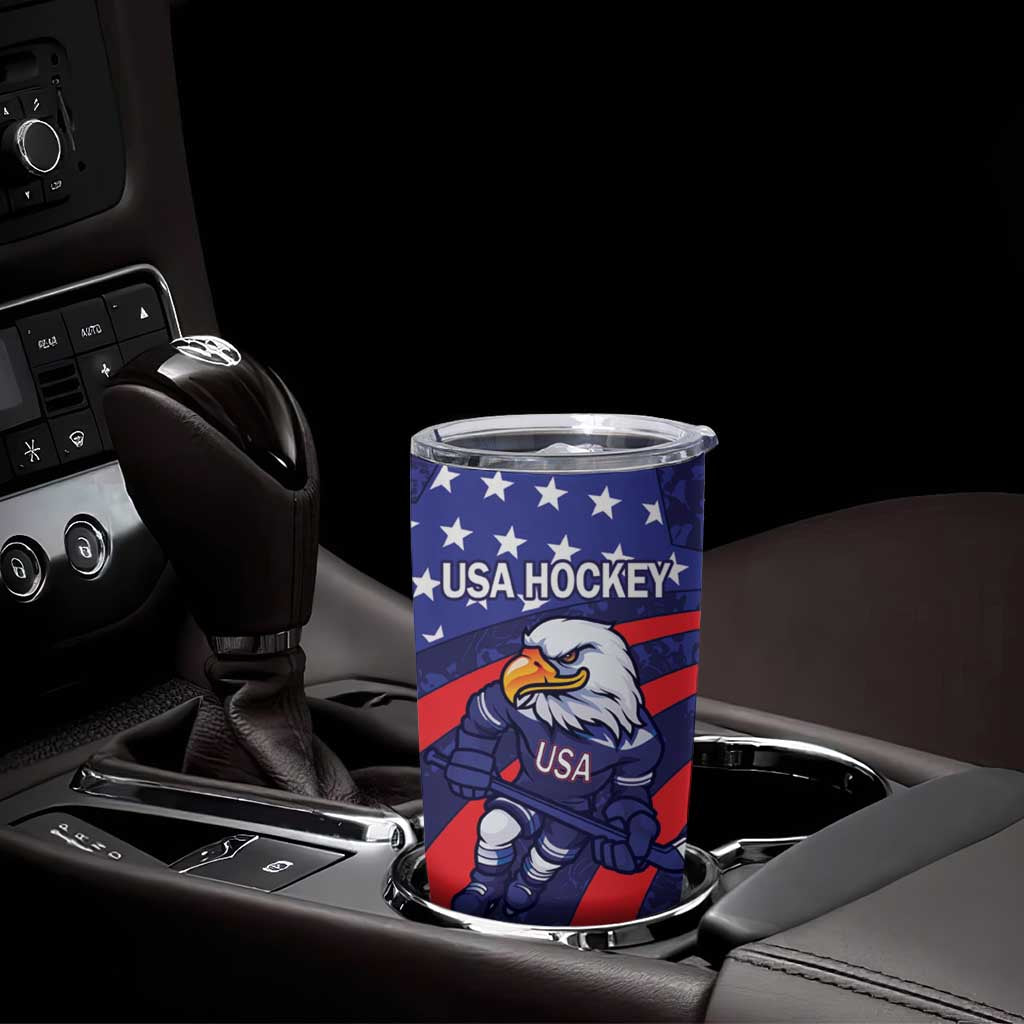 Custom USA Ice Hockey Tumbler Cup United States Eagle Mascot