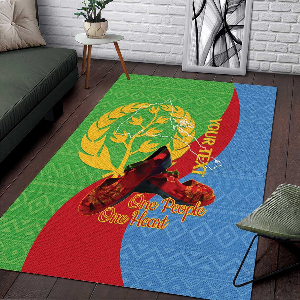 Personalised Eritrea Independence Day Area Rug Shida Shoes One People One Heart