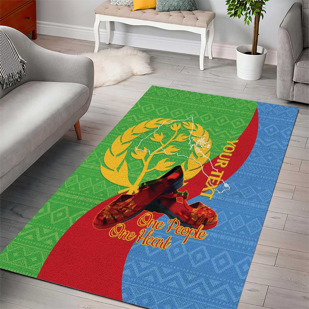 Personalised Eritrea Independence Day Area Rug Shida Shoes One People One Heart