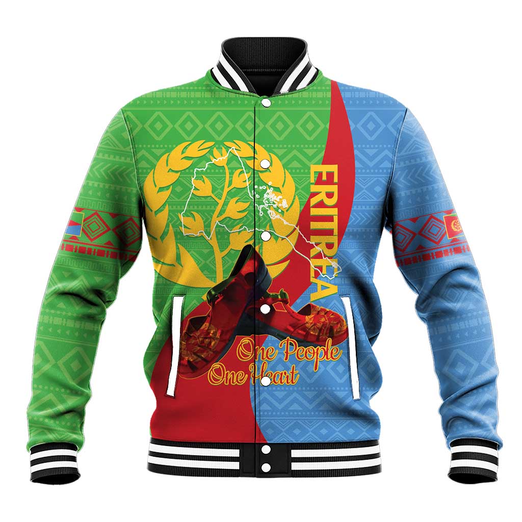 Personalised Eritrea Independence Day Baseball Jacket Shida Shoes One People One Heart