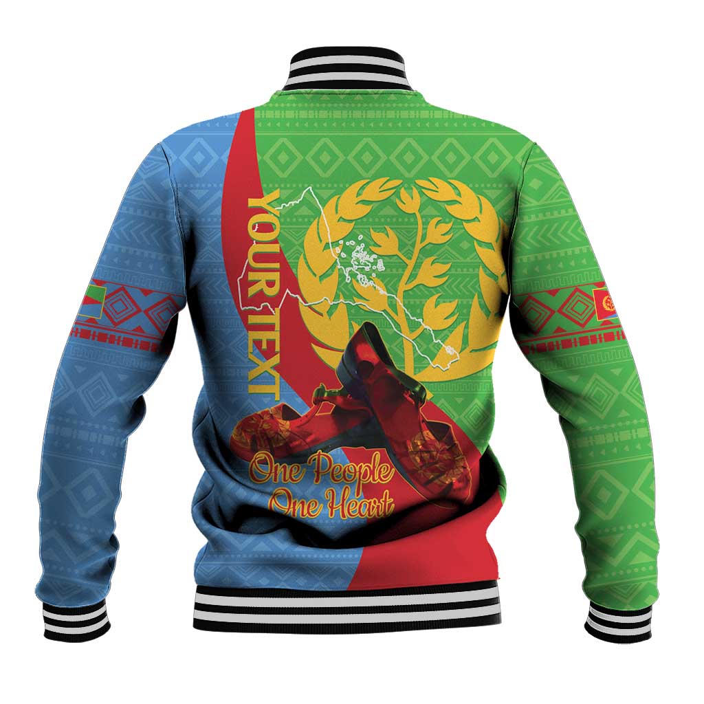 Personalised Eritrea Independence Day Baseball Jacket Shida Shoes One People One Heart