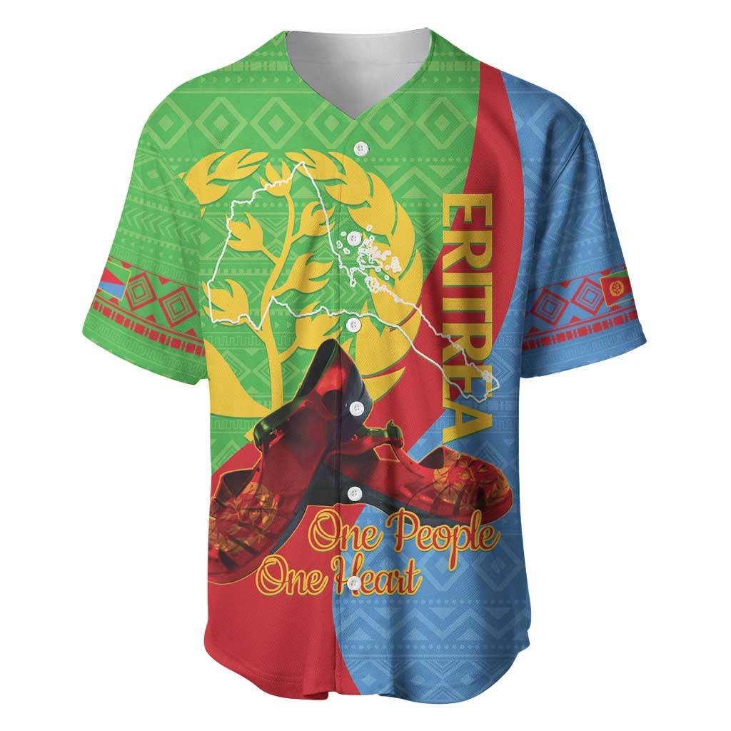 Personalised Eritrea Independence Day Baseball Jersey Shida Shoes One People One Heart
