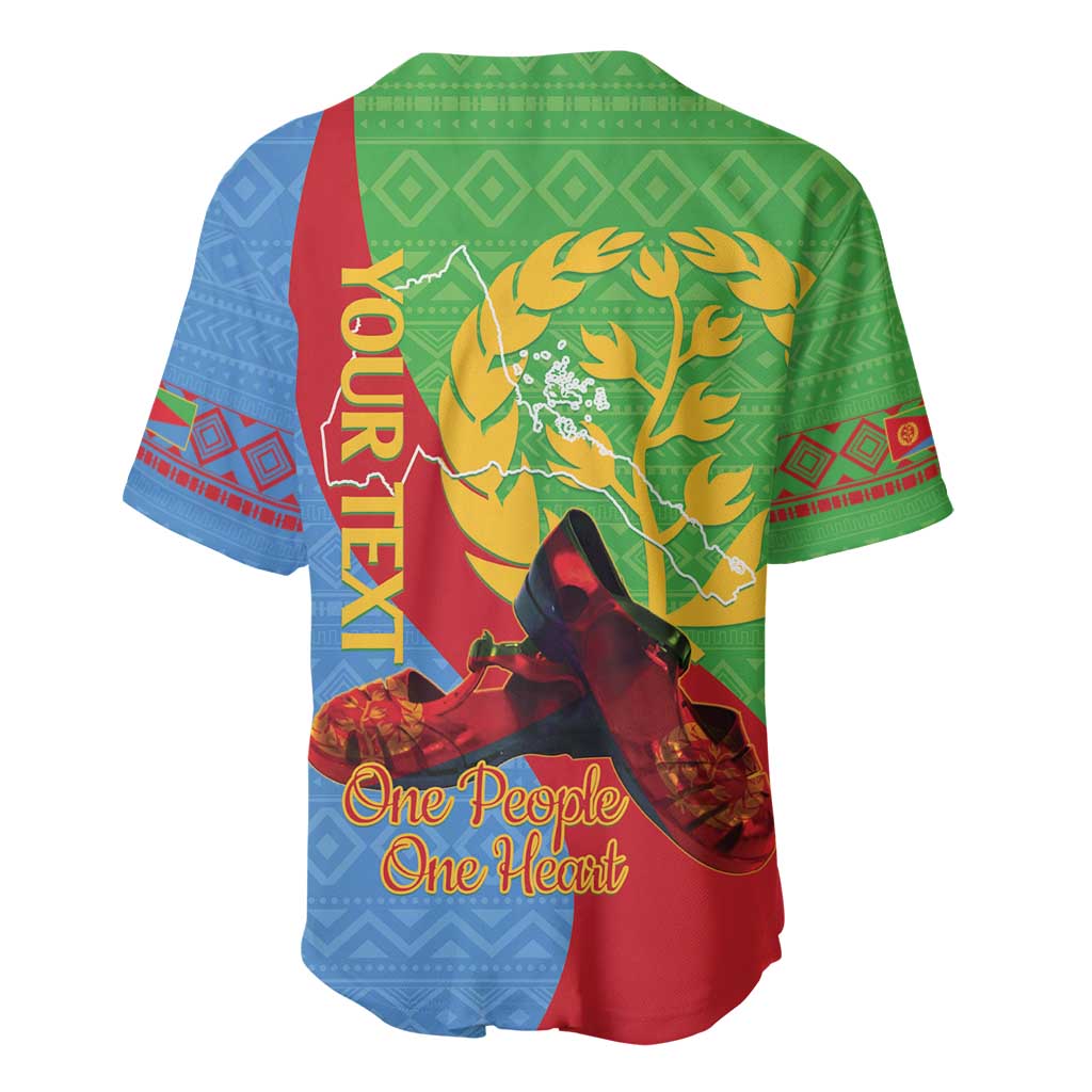 Personalised Eritrea Independence Day Baseball Jersey Shida Shoes One People One Heart
