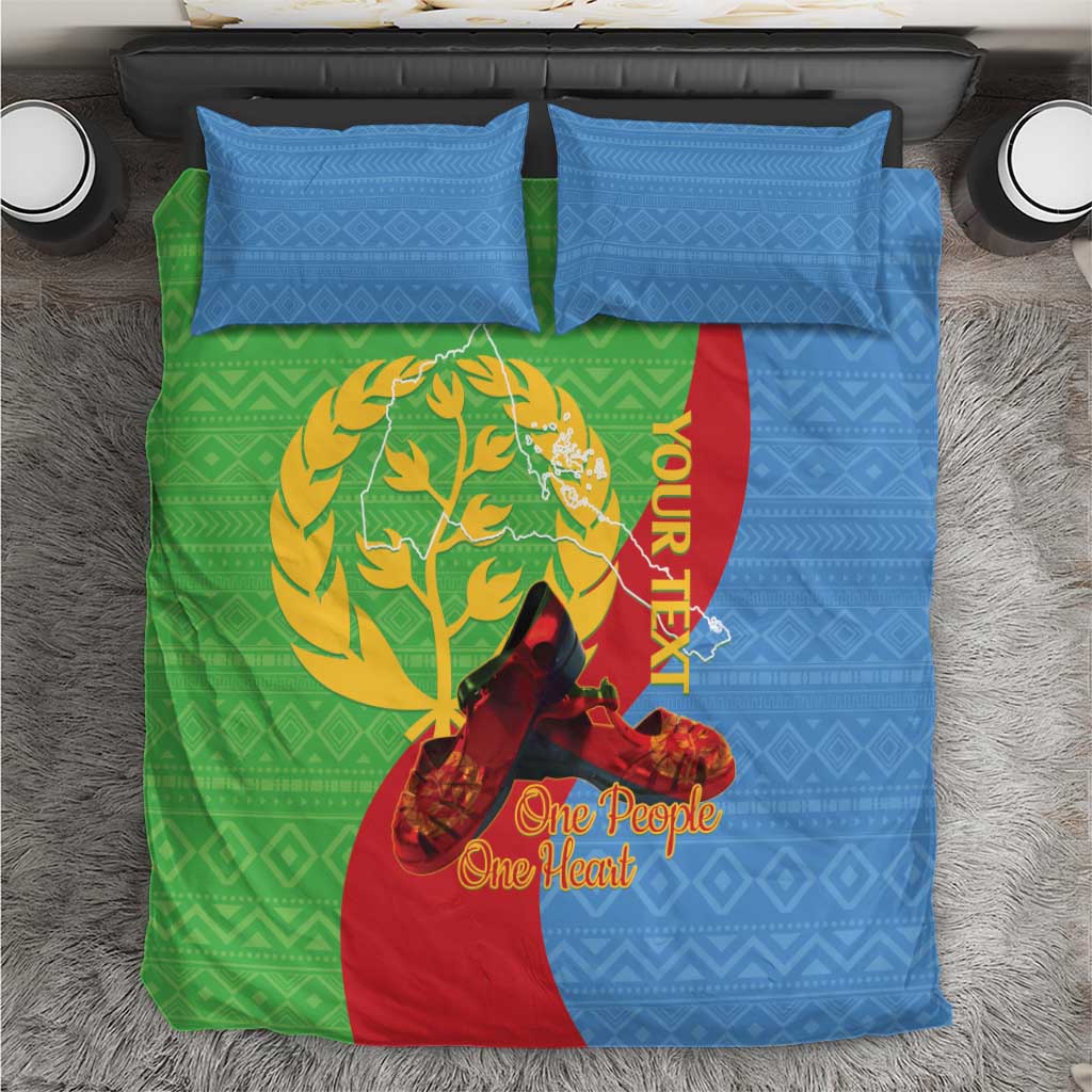 Personalised Eritrea Independence Day Bedding Set Shida Shoes One People One Heart