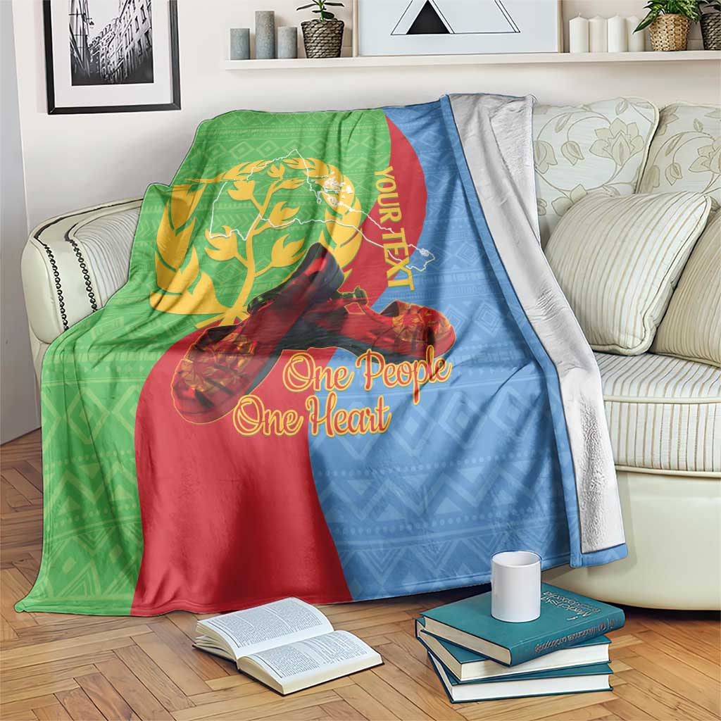Personalised Eritrea Independence Day Blanket Shida Shoes One People One Heart