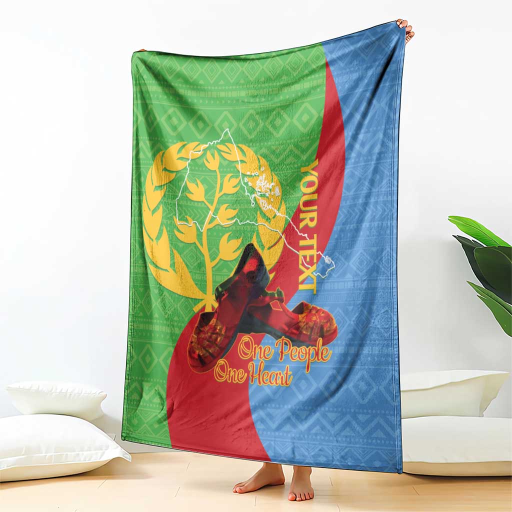Personalised Eritrea Independence Day Blanket Shida Shoes One People One Heart