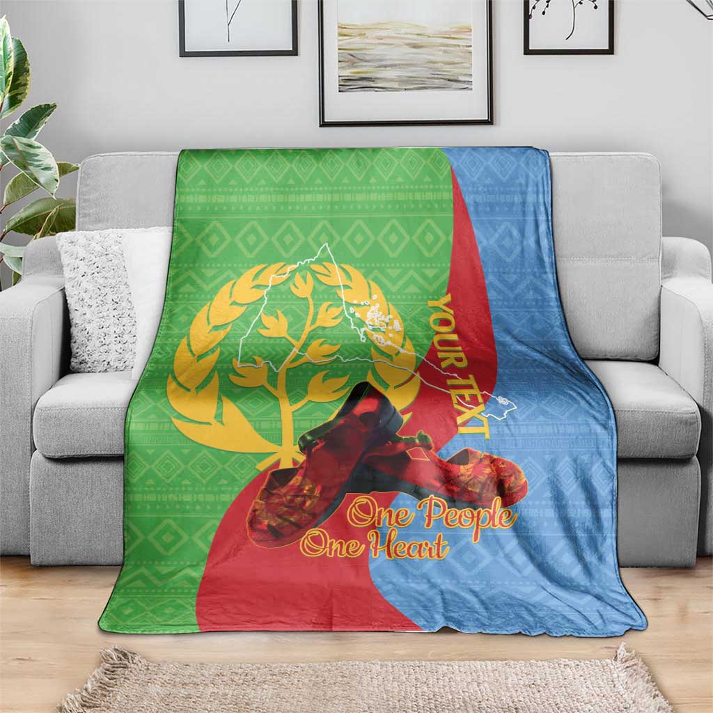 Personalised Eritrea Independence Day Blanket Shida Shoes One People One Heart