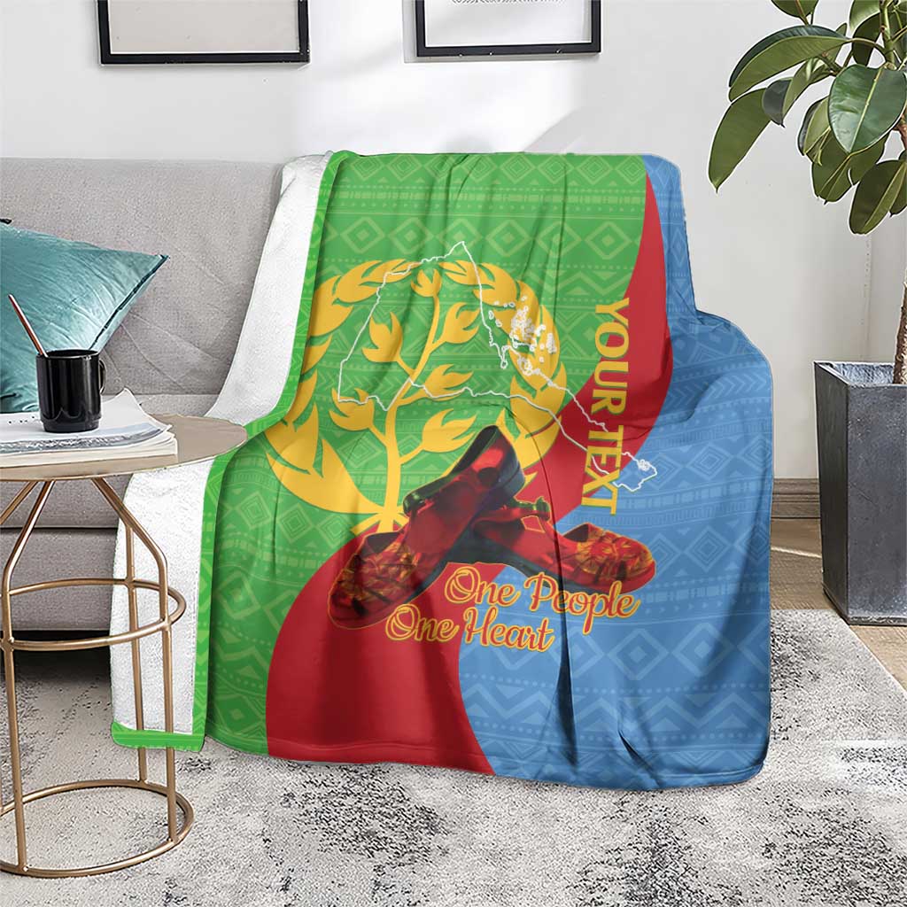 Personalised Eritrea Independence Day Blanket Shida Shoes One People One Heart