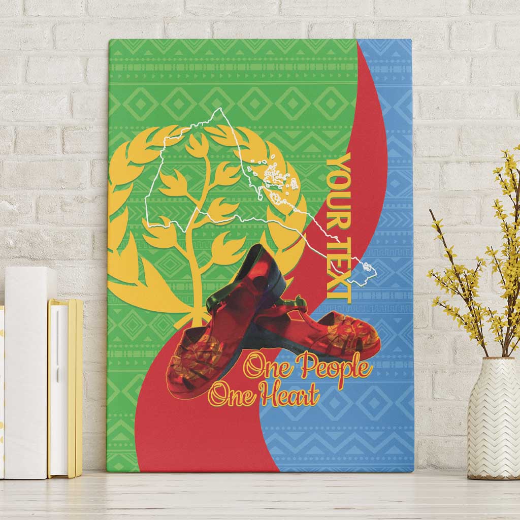 Personalised Eritrea Independence Day Canvas Wall Art Shida Shoes One People One Heart