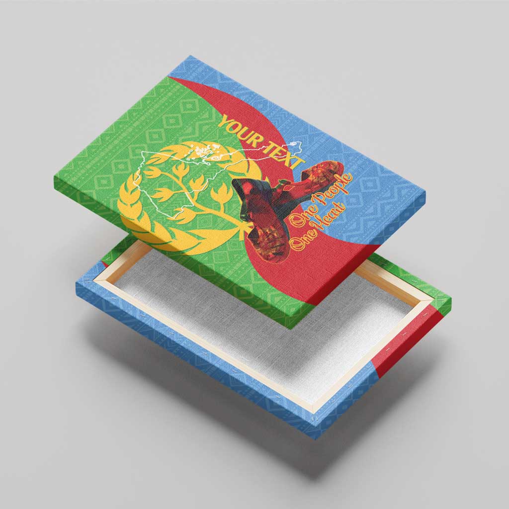 Personalised Eritrea Independence Day Canvas Wall Art Shida Shoes One People One Heart