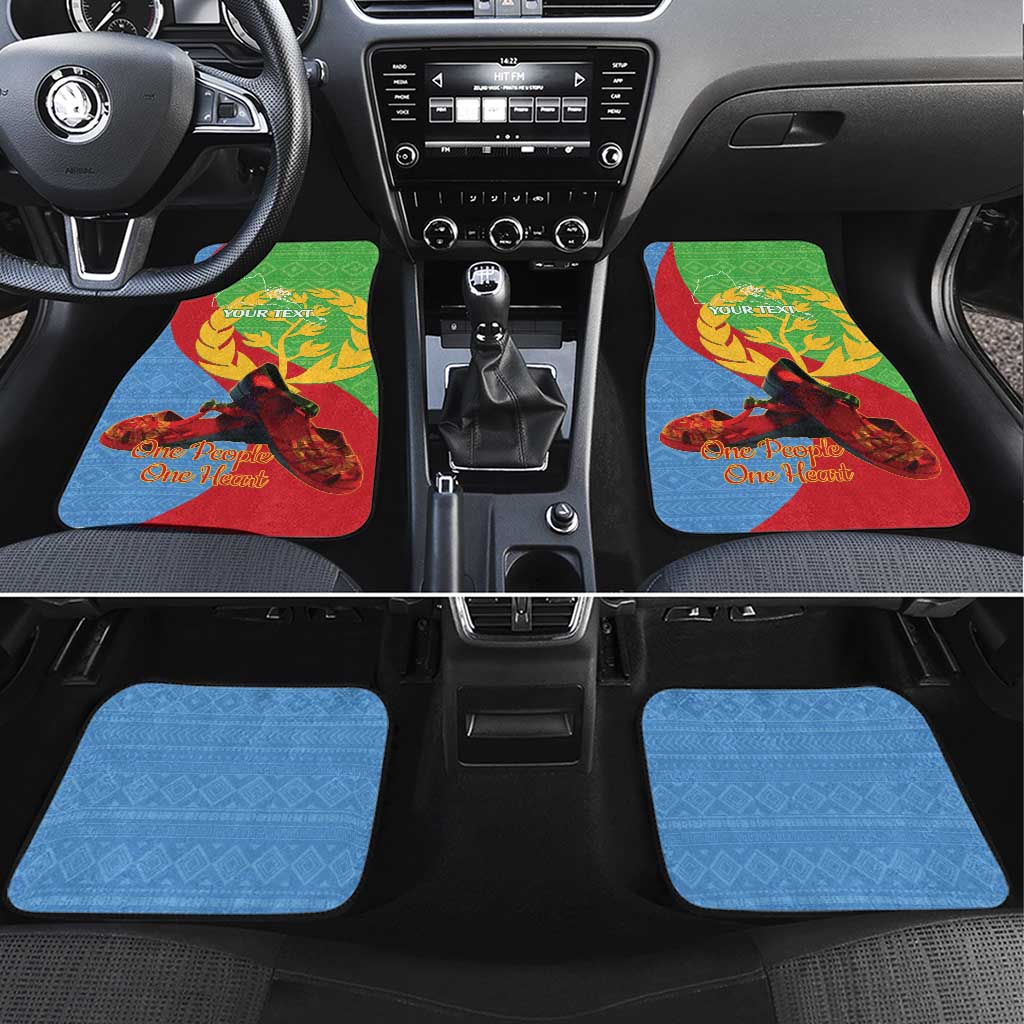 Personalised Eritrea Independence Day Car Mats Shida Shoes One People One Heart