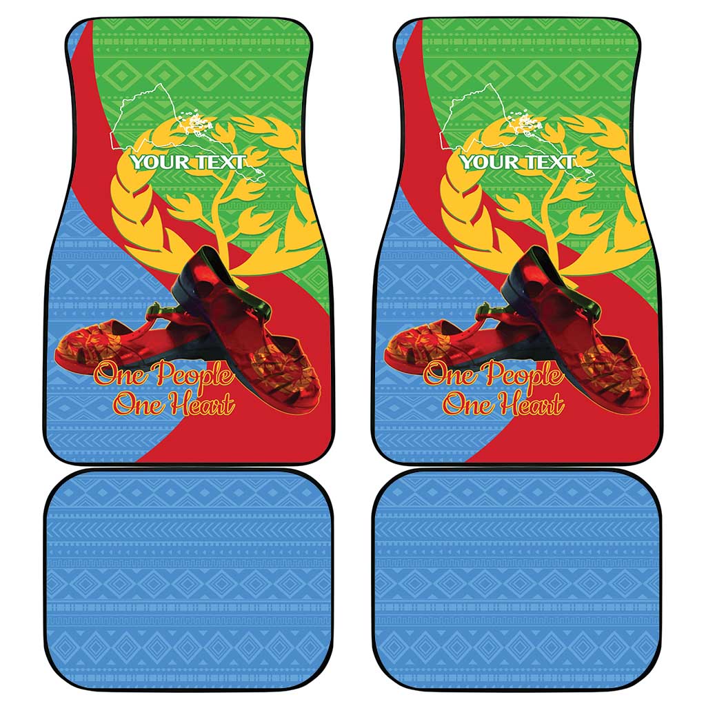 Personalised Eritrea Independence Day Car Mats Shida Shoes One People One Heart